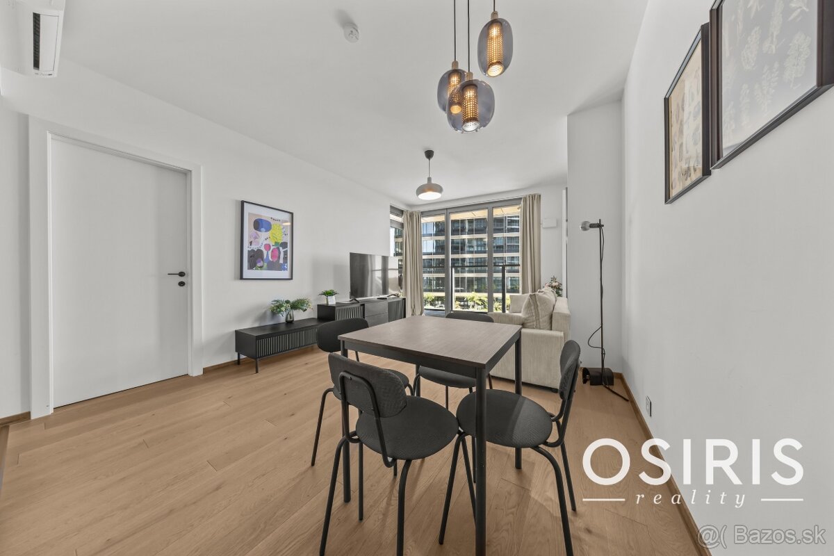 Klimatizovaný 2 izbový byt s terasou v Eurovea Tower, 1x par - 20