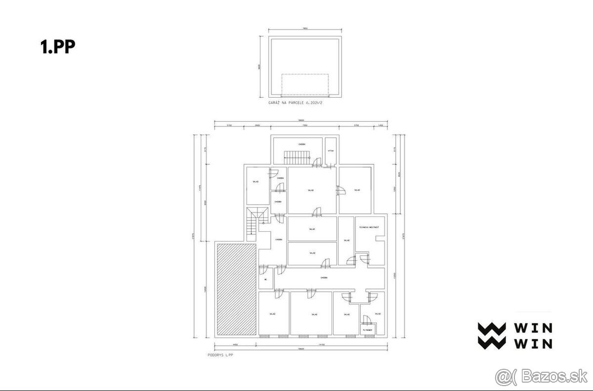 Predaj administratívna budova 1200 m²,s pozemkom na výstavbu - 20