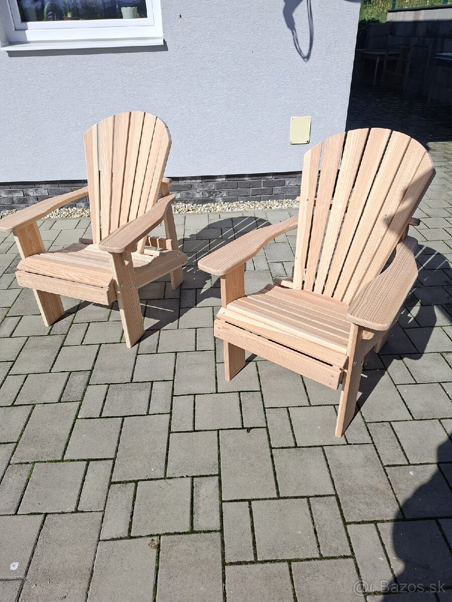 Záhradné sedenie, Lavicka,Adirondack,drevené kreslo z masívu - 20