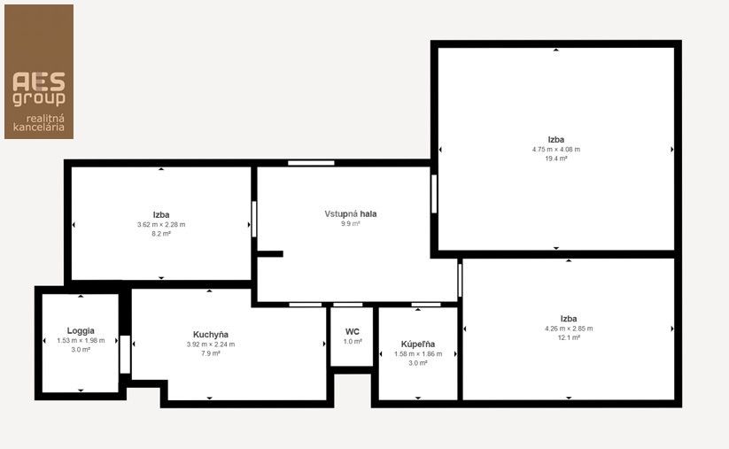 PREDAJ: 3 izbový byt s loggiou, Jilemnického ul., Stupava - 20