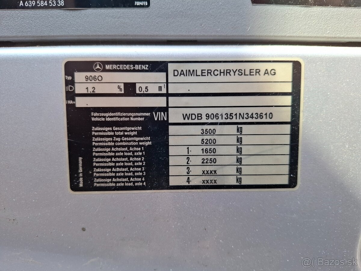 Mercedes sprinter 311cdi valník plachta - 20