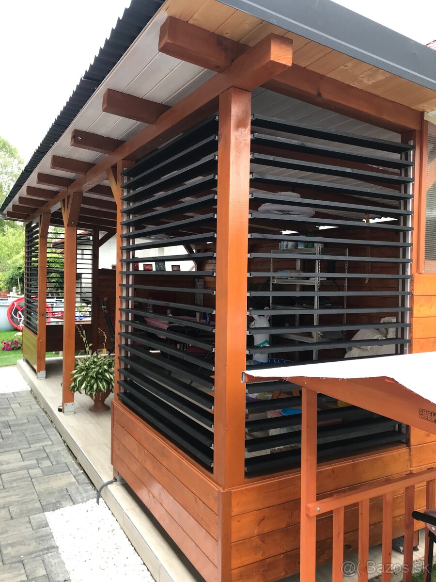 Pergoly Altánky Prístrešky Terasy Drevené Žaluzie - 20