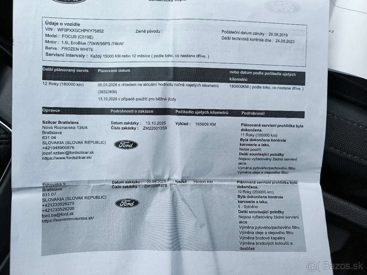 🟥 Ford Focus Combi 1.5TDCI 2019 | 1.majiteľ | odpočet DPH - 20