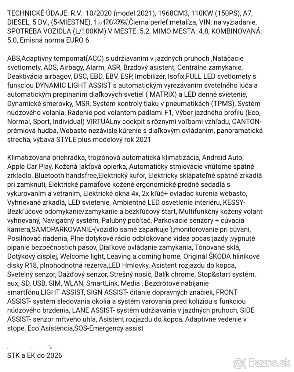 Octavia IV, 2.0TDI,150PS, PANO, MATRIX, WEBASTO, KOŽA, FULL - 20