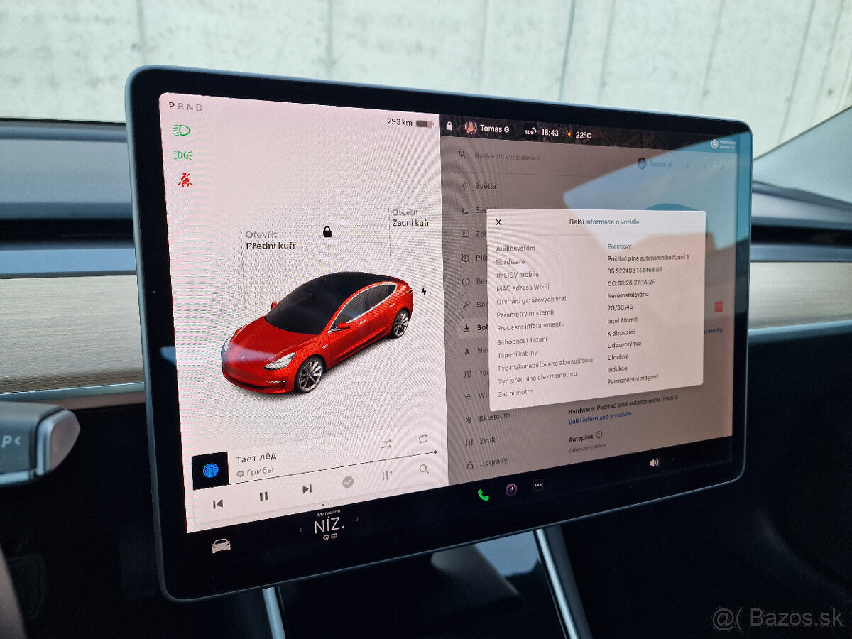 Tesla Model 3 - LR 11/2019, 164k KM,484HP, Ťažné, DPH - 20