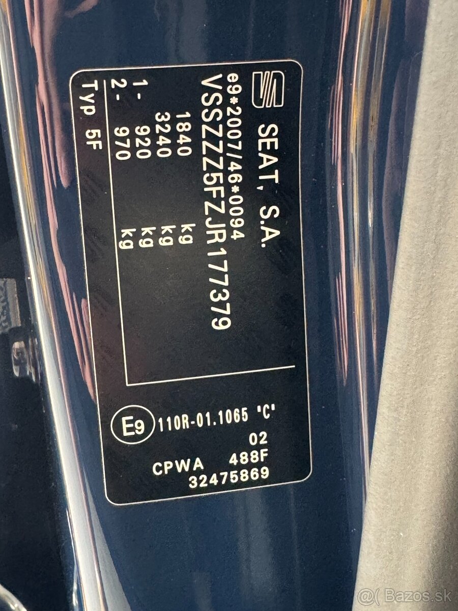 Seat Leon 1.4 TGI benzín + CNG rok 2018 SR auto 1. majiteľ - 20