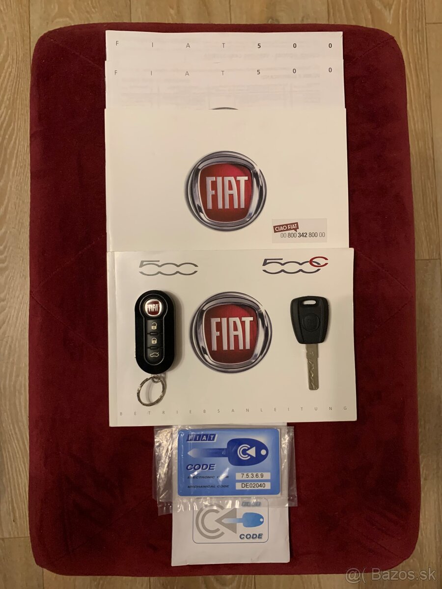 Fiat 500C 1,2 benzín,35800km - 20