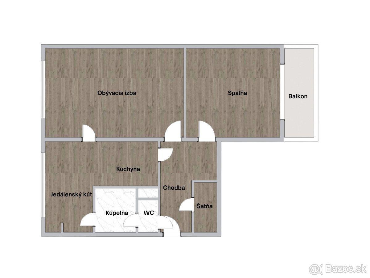 BOSEN | 2 izbový byt s loggiou v centre Fiľakova, 65m2 - 20