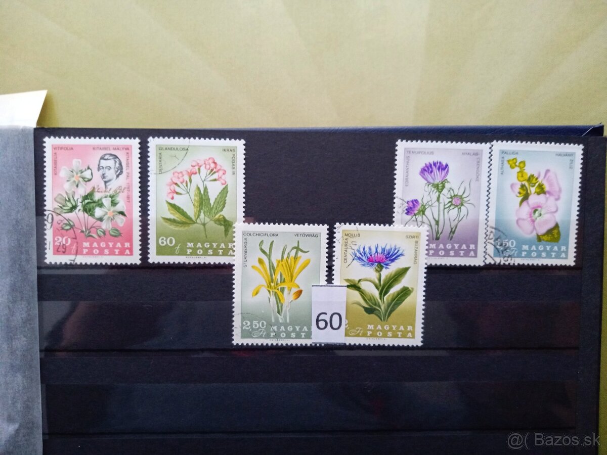 Poštové známky č.499 - FAUNA, flóra a rôzne III.-20 sérií - 20
