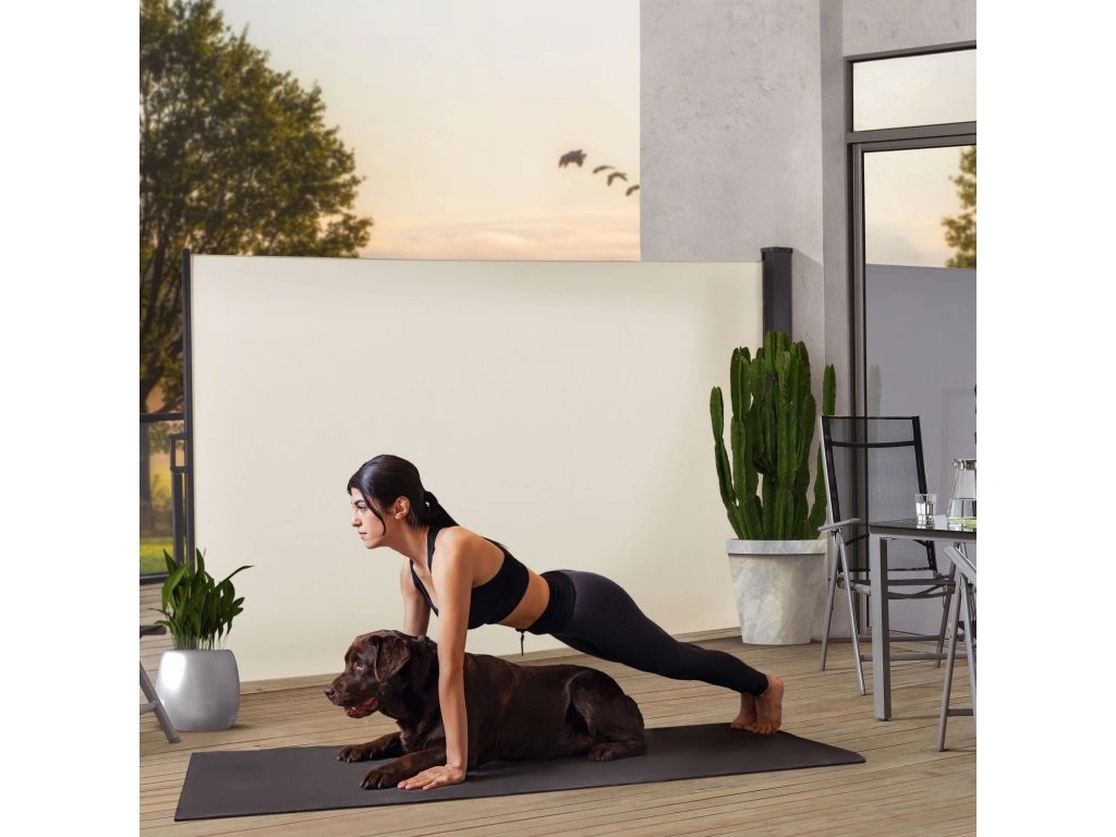 Bočná zaťahovacia markíza - rôzne rozmery - šedá a béžová - 20