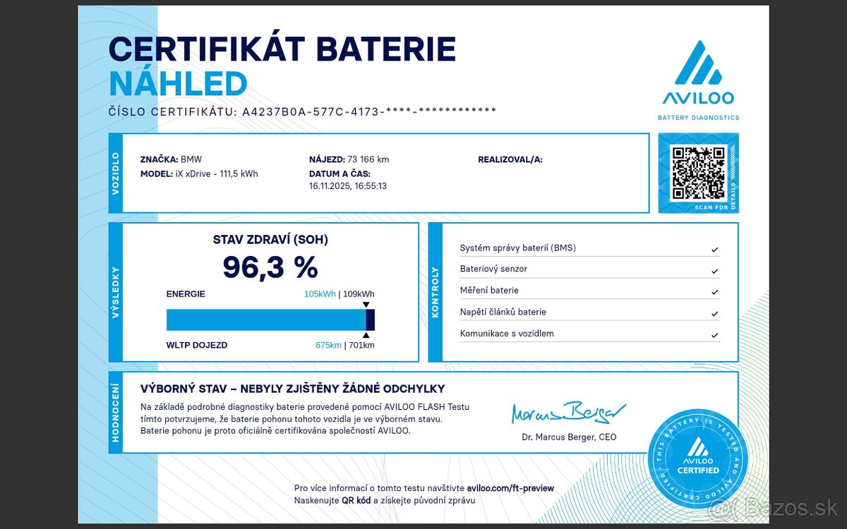 BMW iX 50 xDrive, Sport, Skylounge, DPH, SOH 96.3% - 20