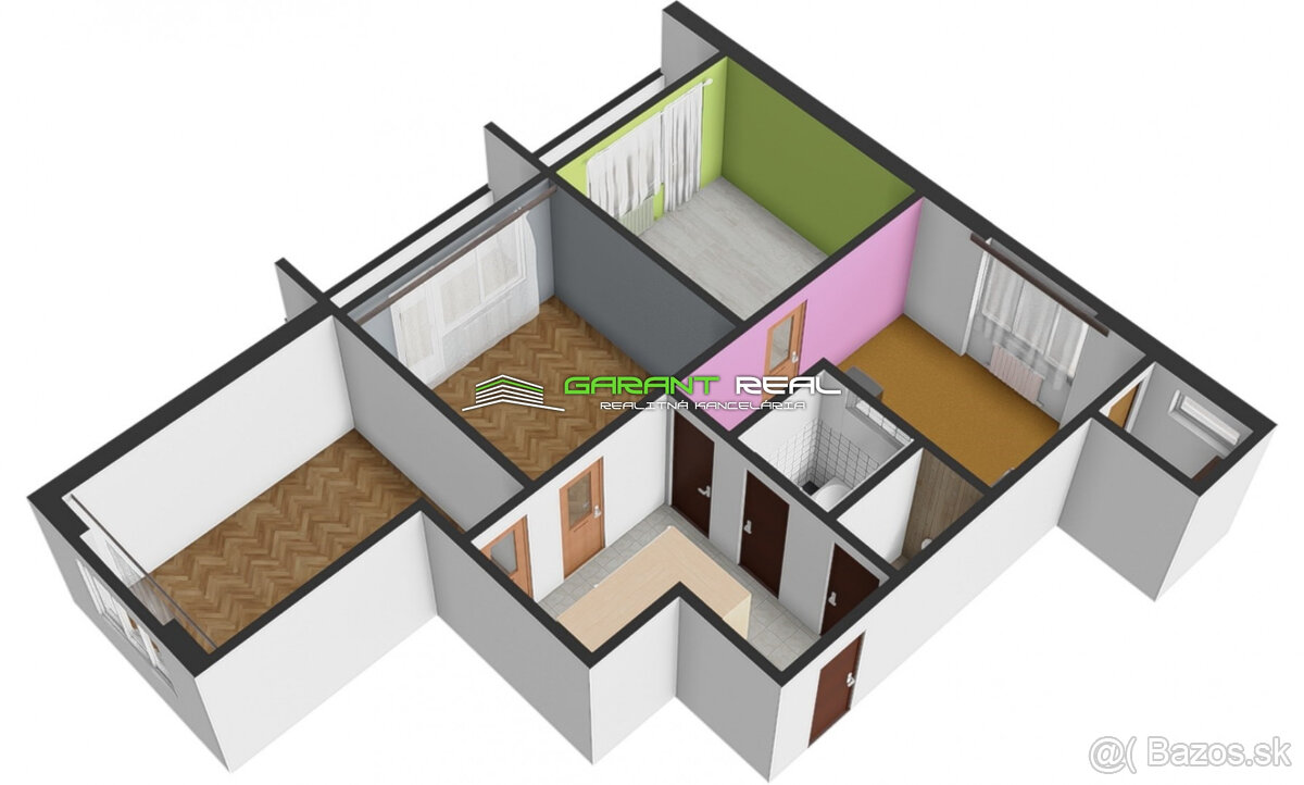 Predaj 3-izb. tehlový byt 90 m2, 2 loggie, Nábrežná ul. - 20