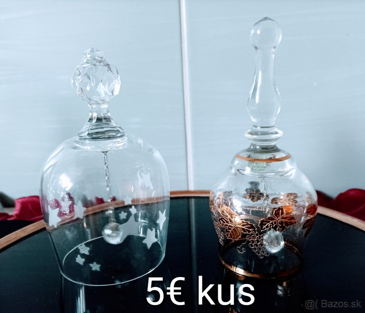 Krištáľ - rubínová karafa , poháre, vázy - 20