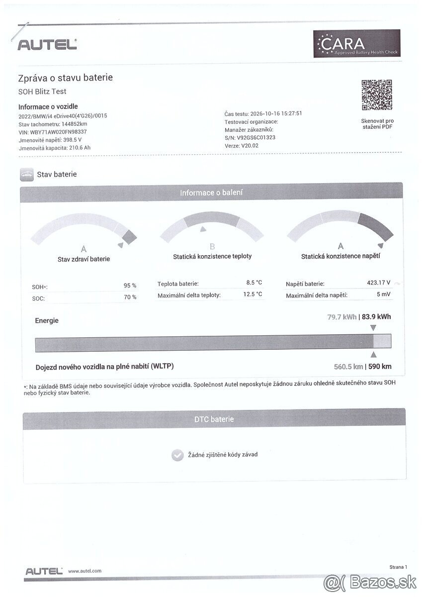 BMW i4 eDrive40 SOH 95% - 20