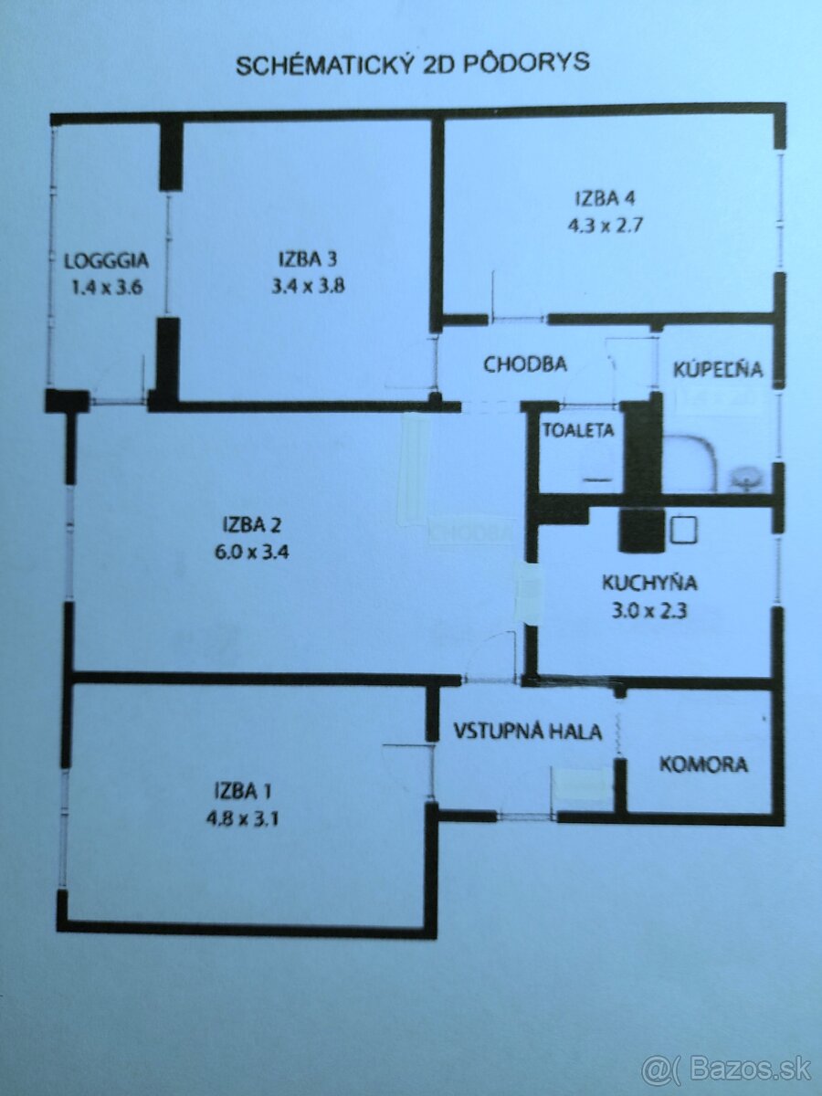 Rezervovaný kompletne zrekonštruovaný 4-izbový byt - 20