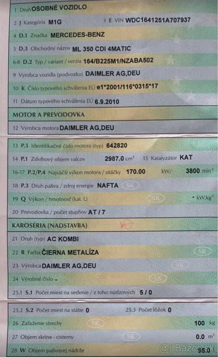 Mercedes benz ML - 20