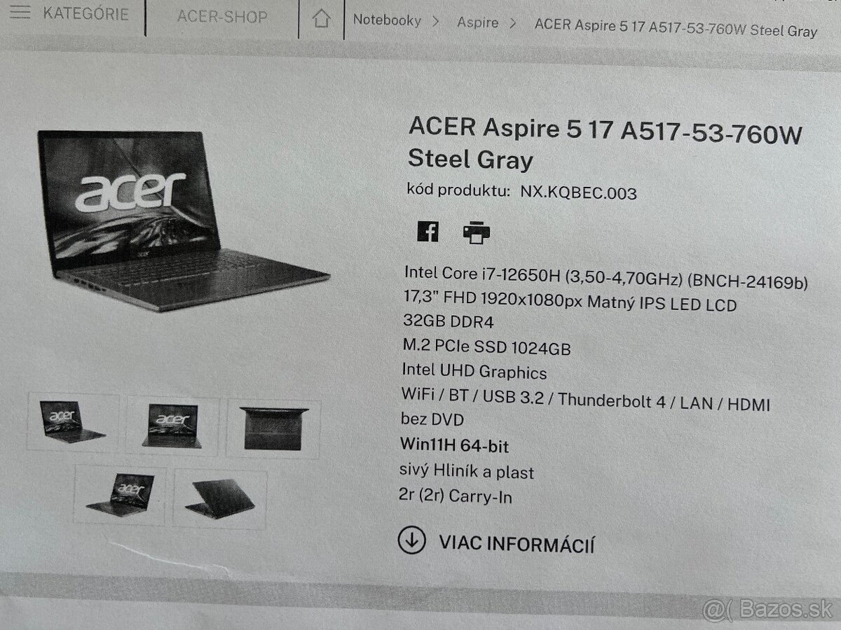 ACER Aspire - Notebook - 20
