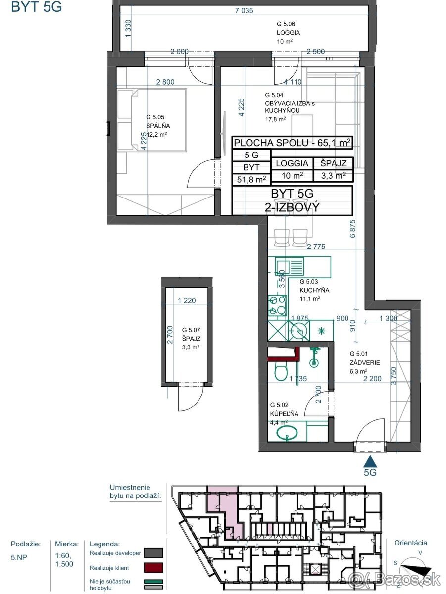 NOVOSTAVBA - PREDÁM 2 IZBOVÝ BYT S VEĽKOU LOGGIOU - 20