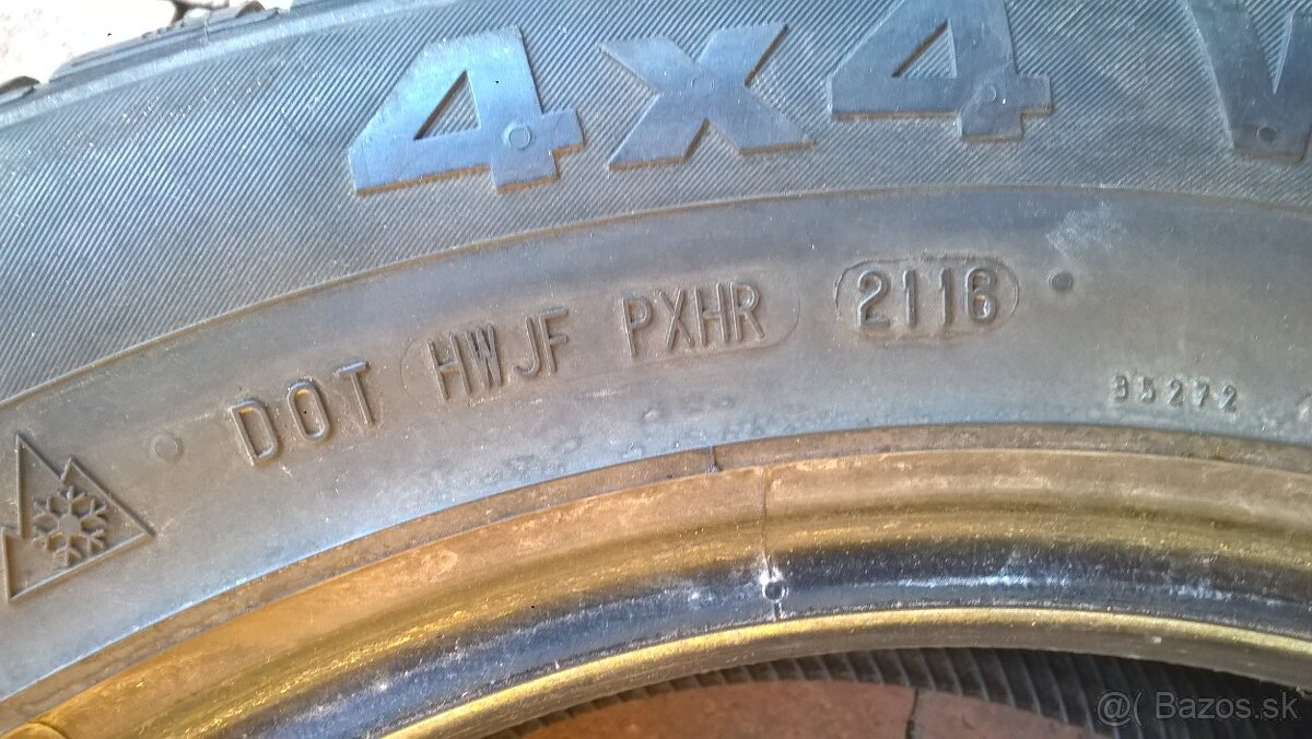 ZIMNÉ 215/60 R17 2 ks FIRESTONE a 2 ks CONTINENTAL cca 7-8mm - 20