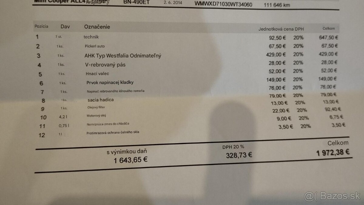 MINI cooper countryman 1,6 benzín 90 KW ALL 4 r.v.2014 - 20
