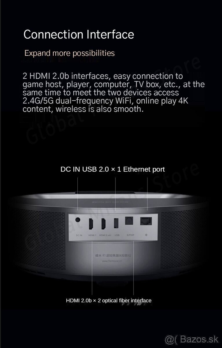 Laserový projektor Formovie Fengmi R1 UST 4K- Nový a zabalen - 20