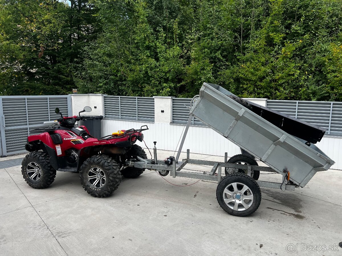 Kawasaki Brute Force 750+Výklopný Vozík+Radlica na sneh - 20