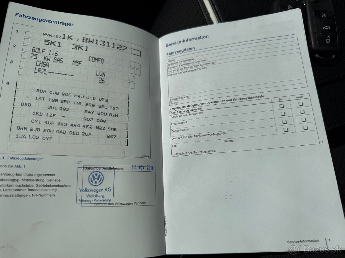 ► VW GOLF VI 1,6 MPI BEN/LPG - 75 kW, AUTOM. PARKOVÁNÍ ◄ - 20