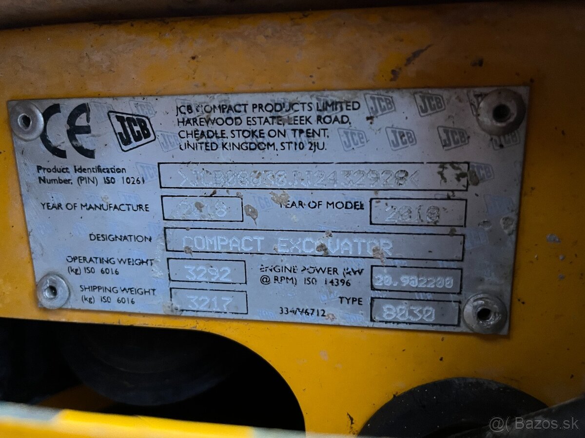 Minibager minirypadlo JCB 8030 ZTS, Kubota Yanmar, 2018 rv - 20
