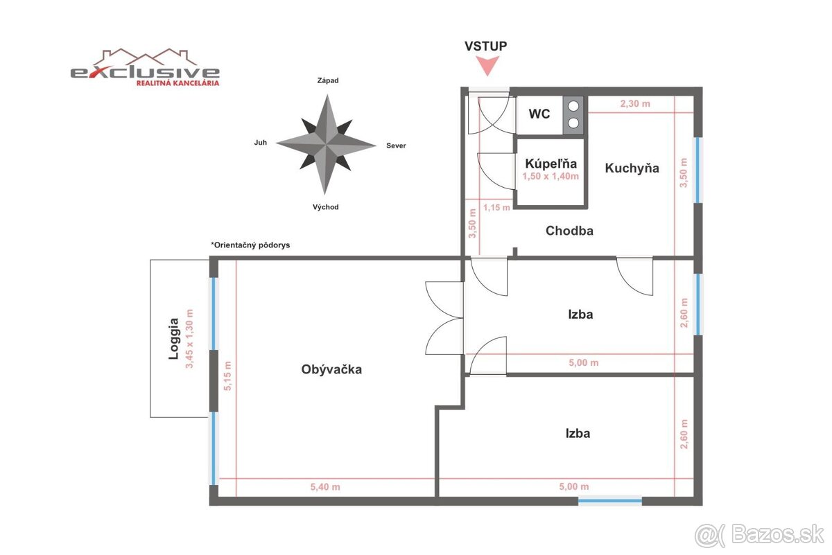 "REZERVOVANÉ" 3-IZBOVÝ BYT,UL.ŠTÚROVA-LIPANY,76M2,LOGGIA,V - 20