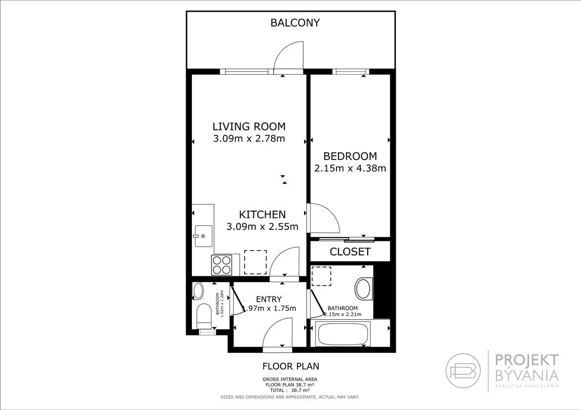 REZERVOVANÉ 2-izbový byt, NÁM. HRANIČIAROV, veľký BALKÓN, v - 20
