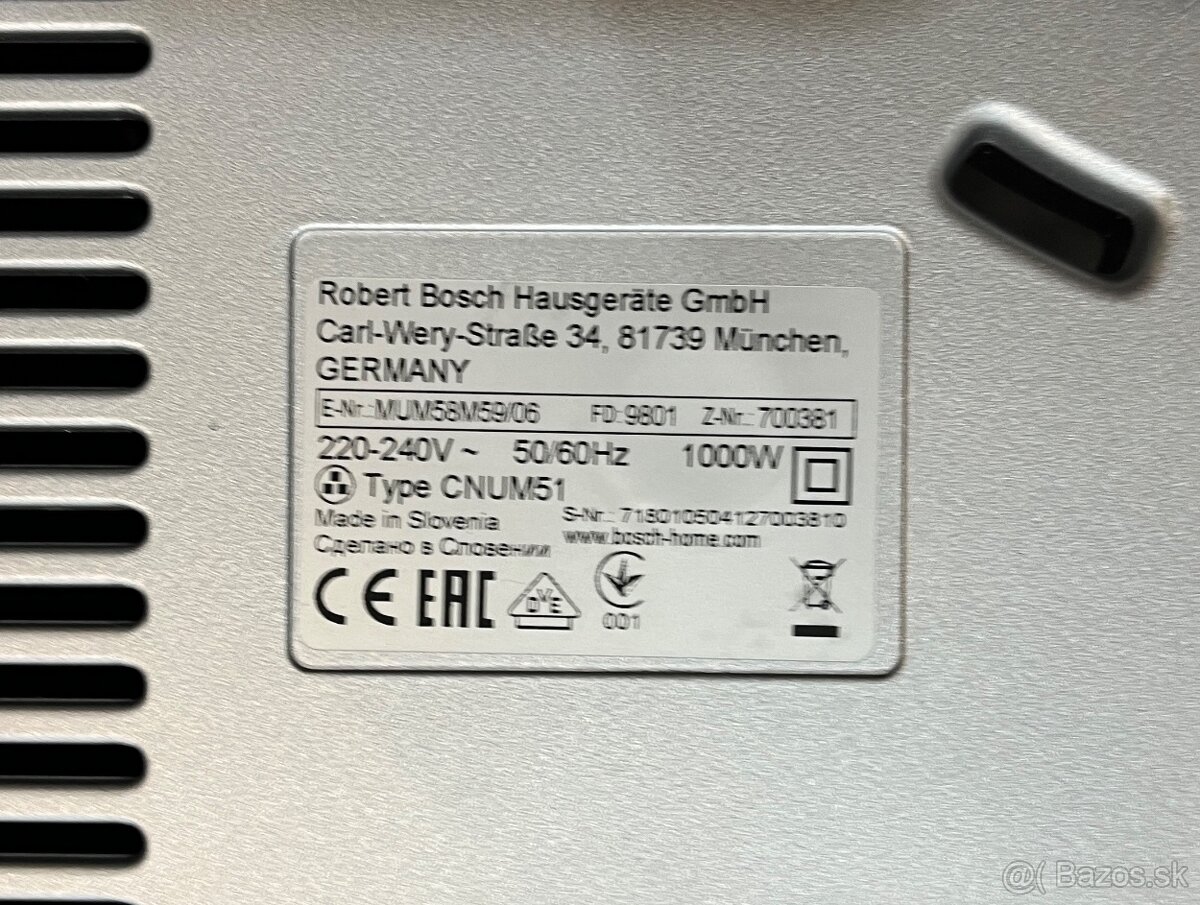 Bosch MUM 58M59 1000w kuchynsky robot - 20