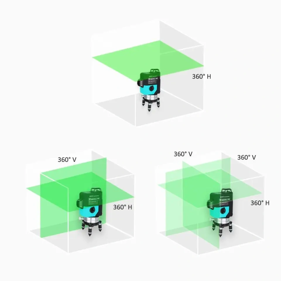 12 líniový samonivelačný 3D laser, diaľkový ovládač, 4400mAh - 20