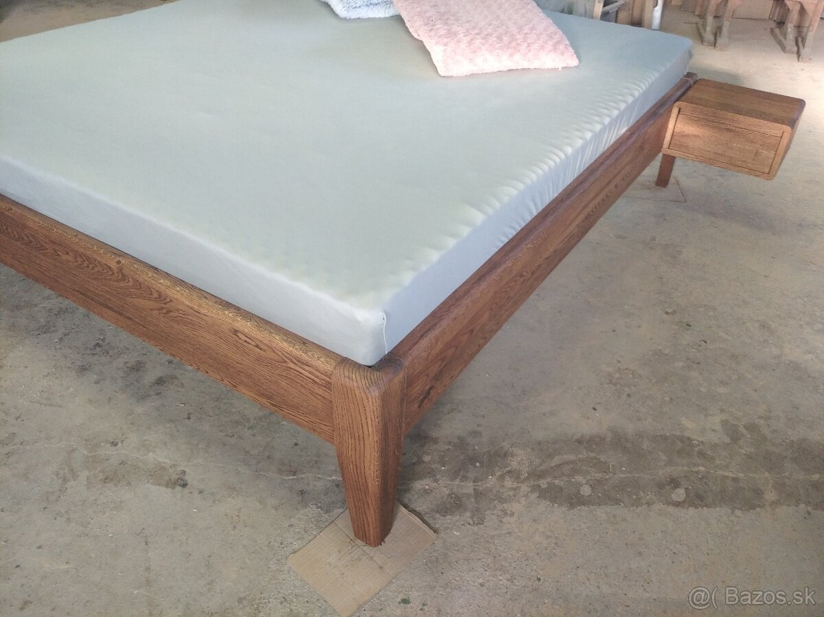 Dubová posteľ bez čela Vilma - 20