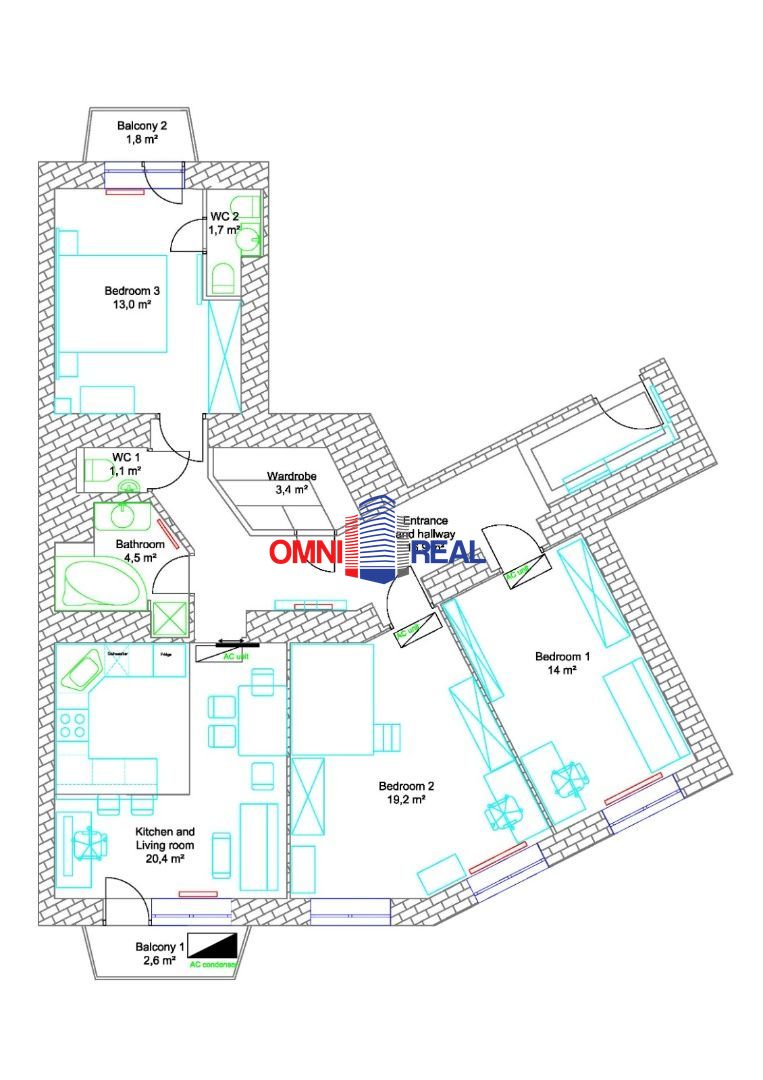 4 izb. byt, Trnavská cesta, 5/5 - 2x loggia, výťah - 20