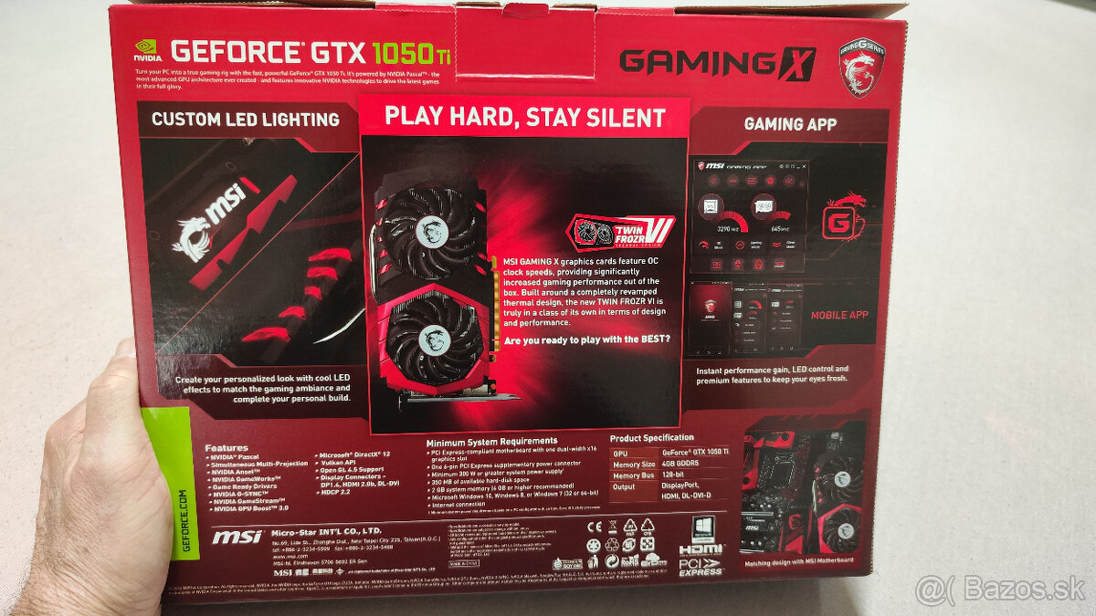 MSI GTX 1050 Ti Gaming X 4G - 20