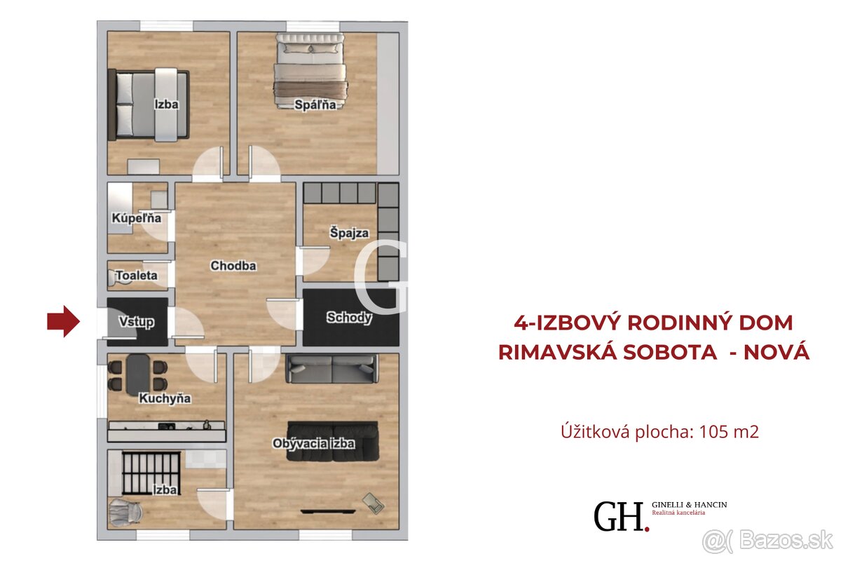 REZERVOVANÉ - Na predaj 4-izbový rodinný dom v Rimavskej Sob - 20