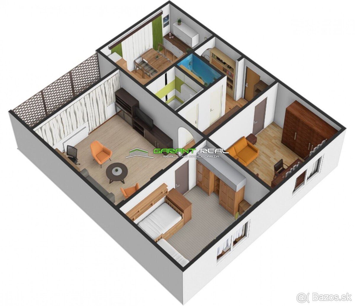 Predaj 3-izbový byt 72 m2, loggia 7,5 m2, ul. Pavla Horova - 20