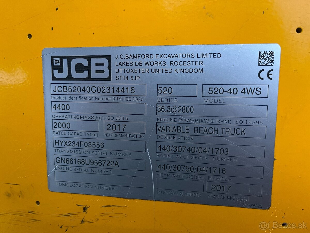 Teleskopicky nakladac manipulator JCB 520-40, Manitou, Merlo - 20