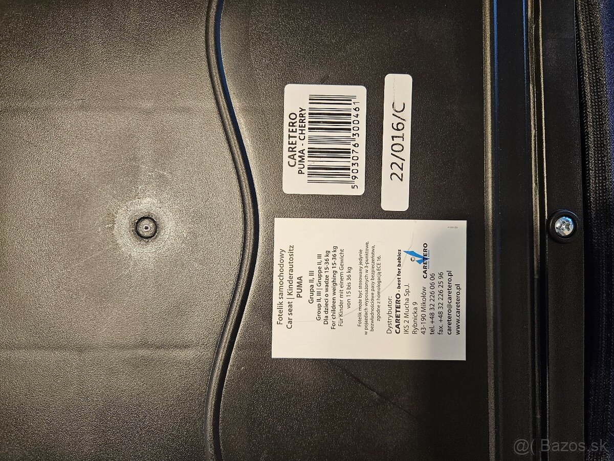 Autosedačka - podsedák CARETERO Isofix navy modrá + bordová - 20