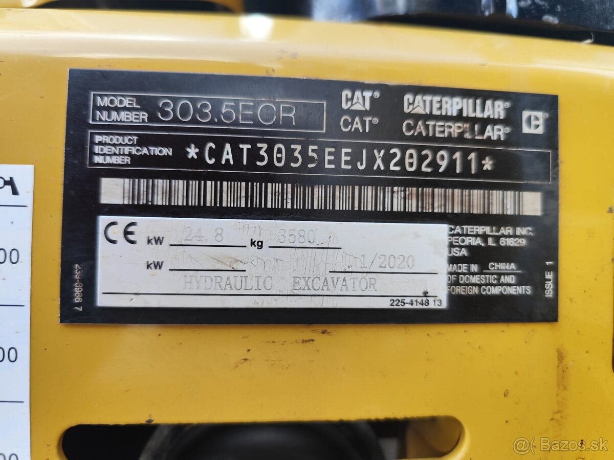 Bager Caterpillar 303.5. + hydraulická svahovačka. - 20