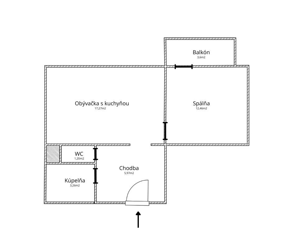 Kompletne zariadený 2-izbový byt pri hrádzi, Sihoť - 20