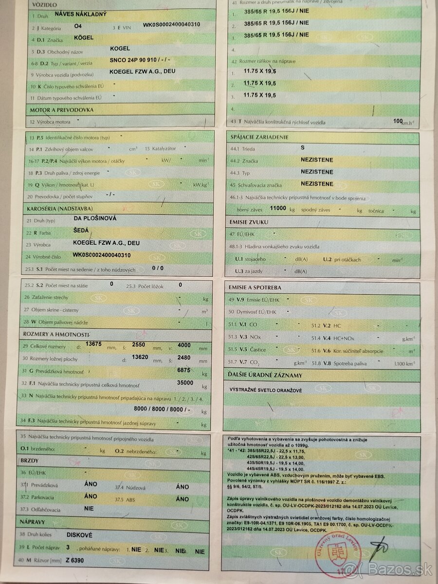 Nákladný náves KÖGEL - 20