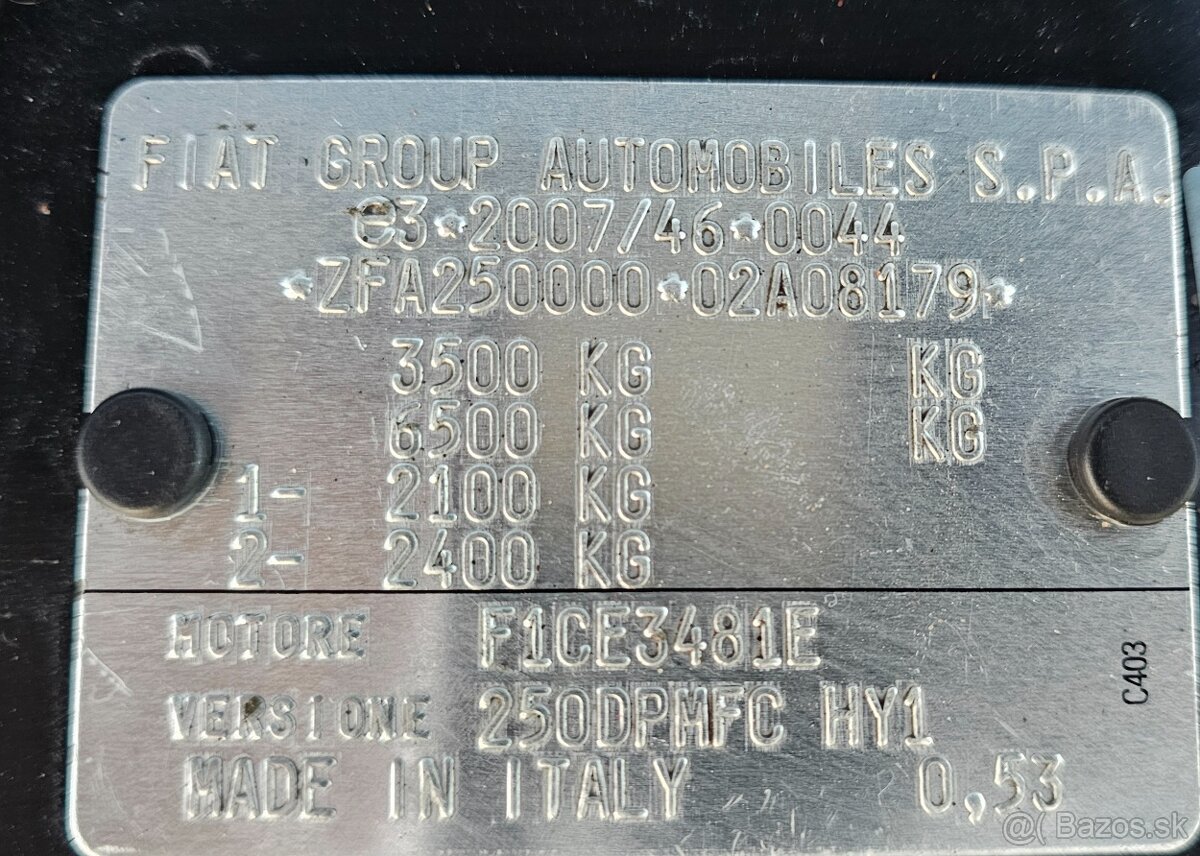 Fiat Ducato 3.0 Mjet 180ps 5-6Miest L3H2 Ťažné- Kamera-Iveco - 20