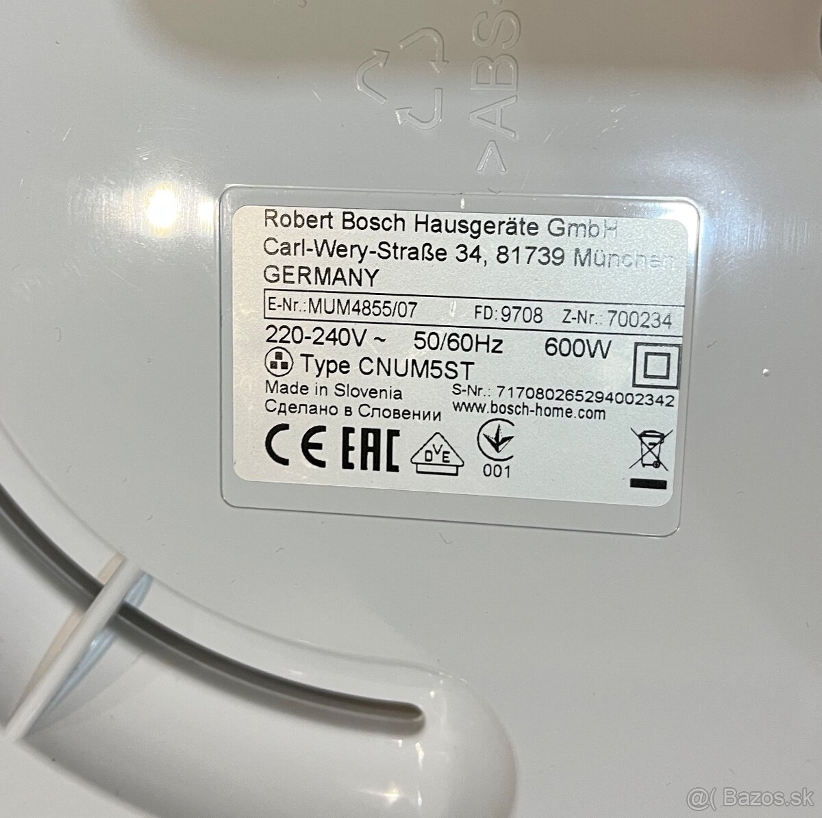 Bosch mum 4855/07 kuchynský robot 600w - 20