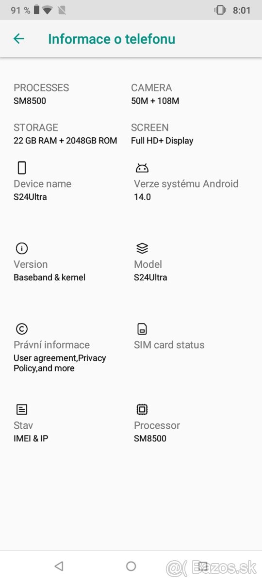 Smatfón S24 Ultra 2TB+RAM 22Gb+2 sim+pamäťová katra. - 20