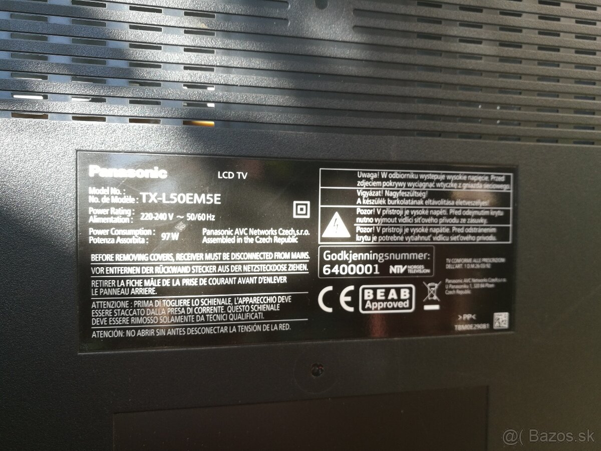Panasonic TX-L50EM5E, 50“. S dialkovym ovládačom. - 20