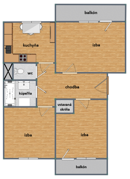 Žihľava – slnečný 3 izbový byt - 20
