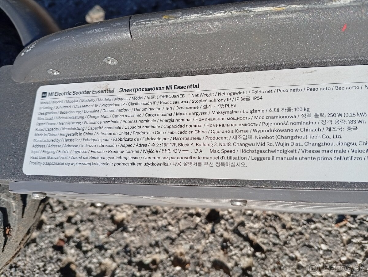 XIAOMI E SCOOTER (KOLOBEZKA) 4 A ESSENTIAL - 20