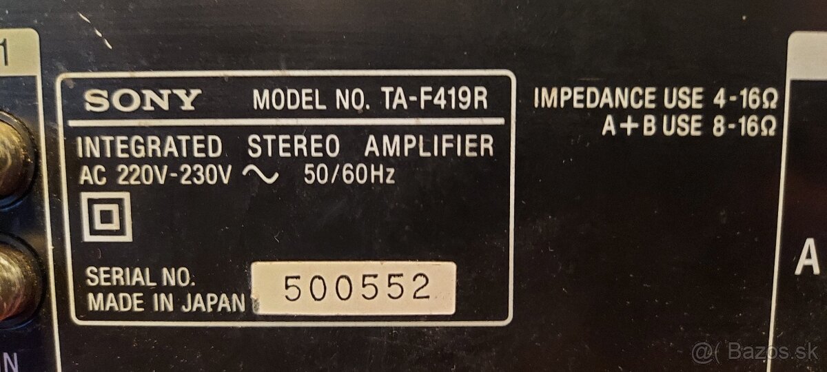 Predám zosilovače Sony - 20
