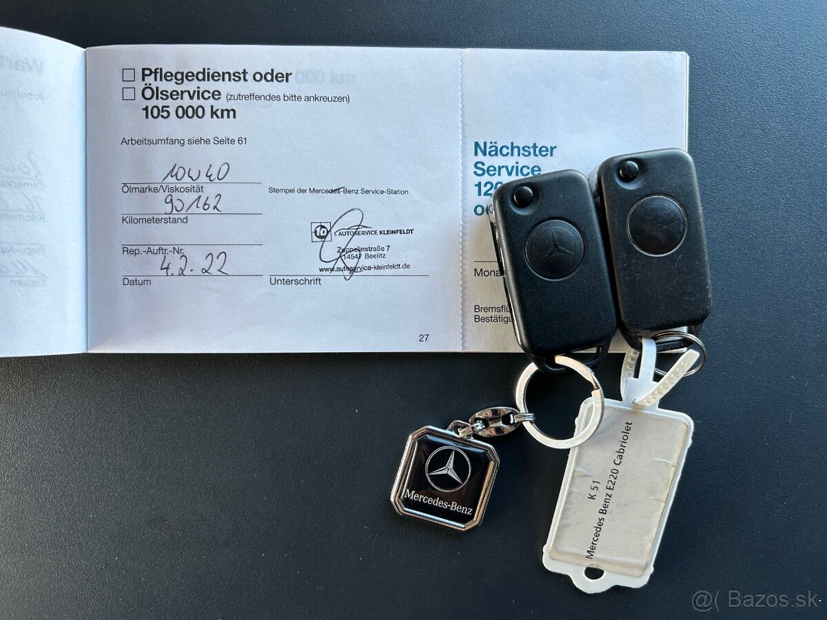 Mercedes-Benz E trieda Kabriolet E220 Cabrio - 20